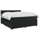 vidaXL Boxspring ágy matraccal fejtámlával Fekete 160 x 200 cm Bársony