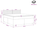 vidaXL Boxspring ágy matraccal fejtámlával Kék 180 x 200 cm Bársony