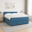 vidaXL Boxspring ágy matraccal fejtámlával Kék 160 x 200 cm Bársony