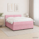 vidaXL Boxspring ágy matraccal Rózsaszín 140 x 190 cm Bársony