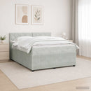 vidaXL Boxspring ágy matraccal Világosszürke 140 x 190 cm Bársony