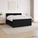 vidaXL Boxspring ágy matraccal fejtámlával Fekete 140 x 190 cm Bársony