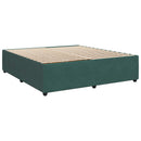 vidaXL Boxspring ágy matraccal Sötétzöld 180 x 200 cm Bársony