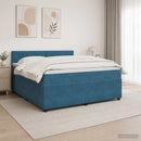 vidaXL Boxspring ágy matraccal fejtámlával Kék 140 x 200 cm Bársony