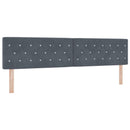 vidaXL Boxspring ágy matraccal Sötétszürke 200 x 200 cm Bársony