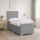 vidaXL Boxspring ágy matraccal Világosszürke Egyszemélyes Szövet