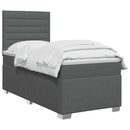 vidaXL Boxspring ágy matraccal Sötétszürke 80 x 200 cm Szövet