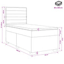 vidaXL Boxspring ágy matraccal Sötétszürke 80 x 200 cm Szövet