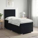 vidaXL Boxspring ágy matraccal fejtámlával Fekete 80 x 200 cm Szövet