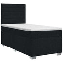 vidaXL Boxspring ágy matraccal fejtámlával Fekete 80 x 200 cm Szövet