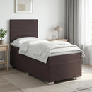vidaXL Boxspring ágy matraccal Sötét Barna 90 x 190 cm Szövet