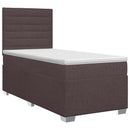 vidaXL Boxspring ágy matraccal Sötét Barna 80 x 200 cm Szövet
