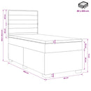vidaXL Boxspring ágy matraccal Sötét Barna 80 x 200 cm Szövet