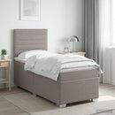 vidaXL Boxspring ágy matraccal fejtámlával Tópszínű 80 x 200 cm Szövet