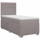 vidaXL Boxspring ágy matraccal fejtámlával Tópszínű 80 x 200 cm Szövet