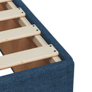 vidaXL Boxspring ágy matraccal fejtámlával Kék 80 x 200 cm Szövet