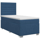 vidaXL Boxspring ágy matraccal fejtámlával Kék 80 x 200 cm Szövet