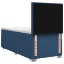 vidaXL Boxspring ágy matraccal fejtámlával Kék 80 x 200 cm Szövet