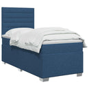 vidaXL Boxspring ágy matraccal fejtámlával Kék 80 x 200 cm Szövet