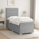 vidaXL Boxspring ágy matraccal Világosszürke 80 x 200 cm Szövet