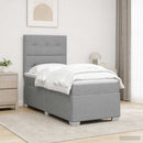 vidaXL Boxspring ágy matraccal Világosszürke 90 x 190 cm Szövet