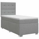 vidaXL Boxspring ágy matraccal Világosszürke 80 x 200 cm Szövet