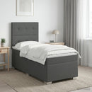 vidaXL Boxspring ágy matraccal Sötétszürke 90 x 190 cm Szövet