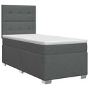 vidaXL Boxspring ágy matraccal Sötétszürke 80 x 200 cm Szövet