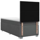 vidaXL Boxspring ágy matraccal Sötétszürke 80 x 200 cm Szövet