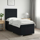 vidaXL Boxspring ágy matraccal fejtámlával Fekete 90 x 200 cm Szövet