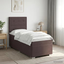 vidaXL Boxspring ágy matraccal Sötét Barna 80 x 200 cm Szövet