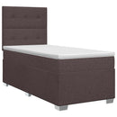 vidaXL Boxspring ágy matraccal Sötét Barna 80 x 200 cm Szövet