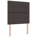 vidaXL Boxspring ágy matraccal Sötét Barna 80 x 200 cm Szövet