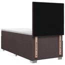vidaXL Boxspring ágy matraccal Sötét Barna 80 x 200 cm Szövet