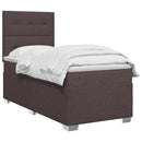 vidaXL Boxspring ágy matraccal Sötét Barna 80 x 200 cm Szövet