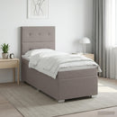 vidaXL Boxspring ágy matraccal fejtámlával Tópszínű 90 x 190 cm Szövet