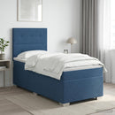 vidaXL Boxspring ágy matraccal fejtámlával Kék 80 x 200 cm Szövet