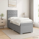 vidaXL Boxspring ágy matraccal Világosszürke 90 x 190 cm Szövet
