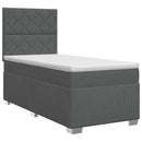 vidaXL Boxspring ágy matraccal Sötétszürke 80 x 200 cm Szövet