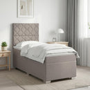 vidaXL Boxspring ágy matraccal fejtámlával Tópszínű 80 x 200 cm Szövet