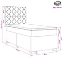 vidaXL Boxspring ágy matraccal fejtámlával Tópszínű 80 x 200 cm Szövet