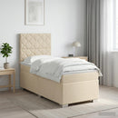 vidaXL Boxspring ágy matraccal Krémszínű 80 x 200 cm Szövet