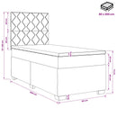 vidaXL Boxspring ágy matraccal Krémszínű 80 x 200 cm Szövet