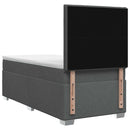 vidaXL Boxspring ágy matraccal Sötétszürke 90 x 190 cm Szövet