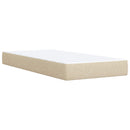 vidaXL Boxspring ágy matraccal Krémszínű 90 x 190 cm Szövet