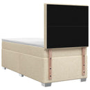 vidaXL Boxspring ágy matraccal Krémszínű 90 x 190 cm Szövet
