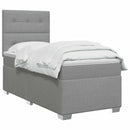 vidaXL Boxspring ágy matraccal Világosszürke 90 x 190 cm Szövet