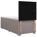 vidaXL Boxspring ágy matraccal fejtámlával Tópszínű 90 x 190 cm Szövet