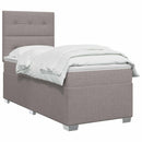 vidaXL Boxspring ágy matraccal fejtámlával Tópszínű 90 x 190 cm Szövet
