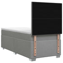 vidaXL Boxspring ágy matraccal Világosszürke 90 x 190 cm Szövet